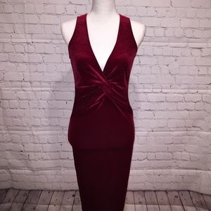 Velvet Knee Length Dress